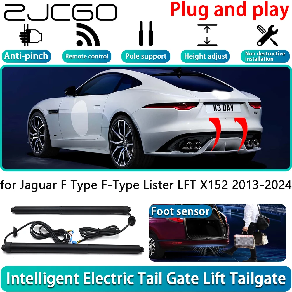 

ZJCGO for Jaguar F Type F-Type Lister LFT X152 2013-2024 Car Electric Powered Tailgate Power Liftgate Automatic Tailgate System