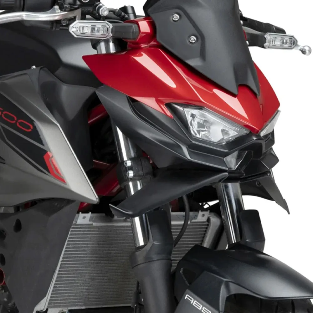 For Kawasaki Z500 Z500 SE 2024-2026 Motorcycle Frontal Naked Downforce Front Wing Spoiler Aerodynamic Naked Winglet Deflector