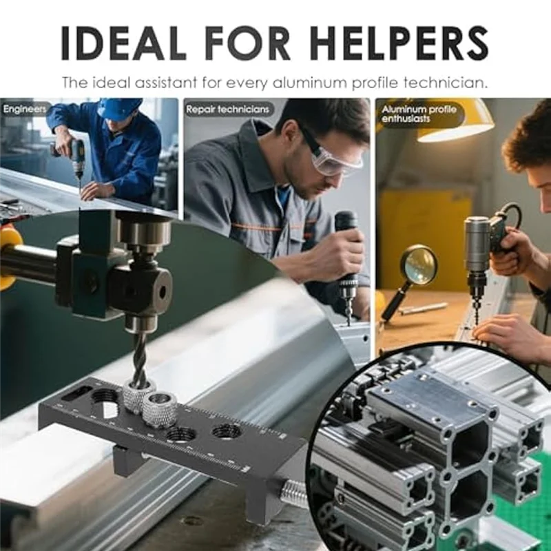 M11K-European Standard Aluminum Extrusion Profile For 2030 40 60 90 Drill Guide Access Hole Drill Jig For Aluminum Profile