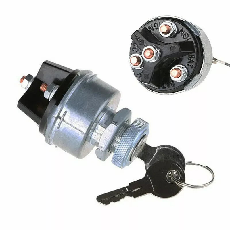 Universal Ignition Key Starter Switch With 2 Keys For Car Tractor Trailer