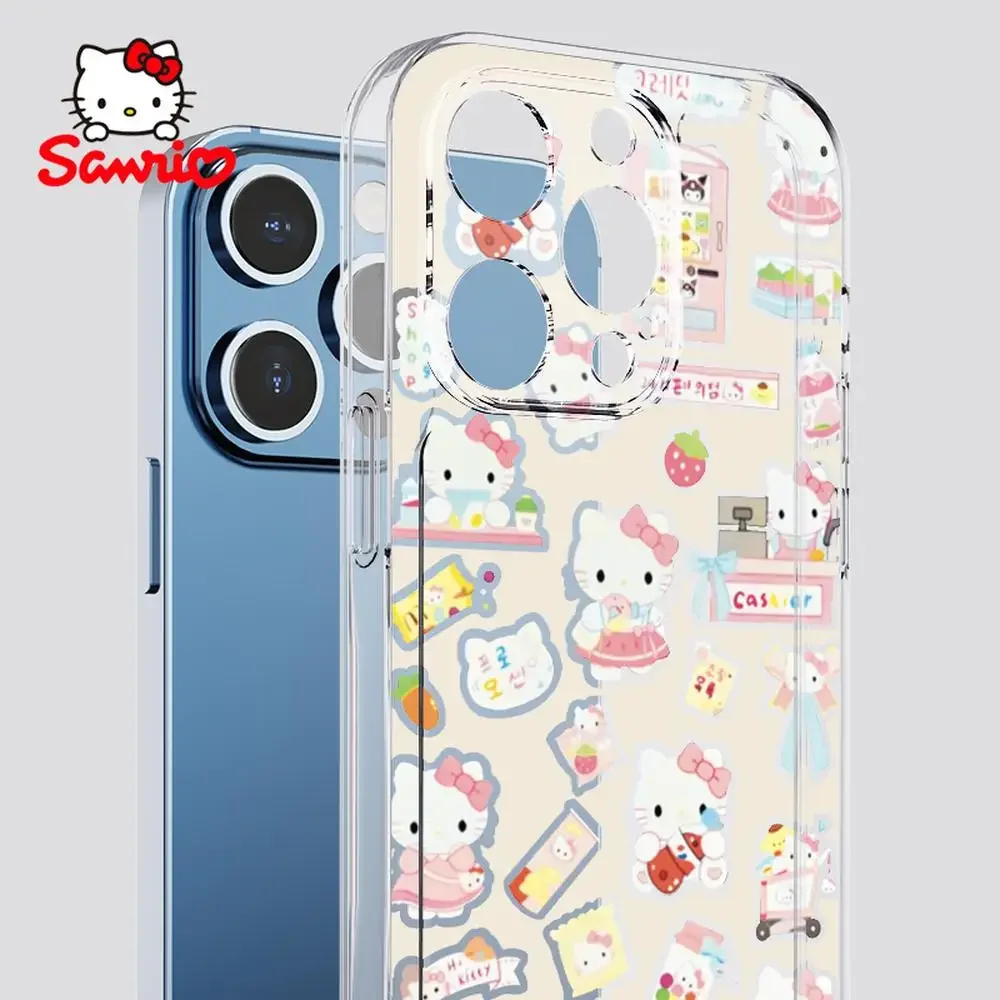 

Hello Kitty Phone Case Fall Prevention Iphone 16/15/14/13/12/11 Woman Iphone 13 Case Kitty Cat Cartoon Accessory