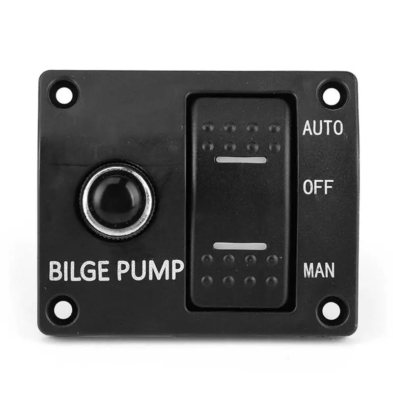 Automatic For Bilge Pump Control Switch 3-WAY Marine Panel Switch For Bilge Pump- Includes 2Pcs