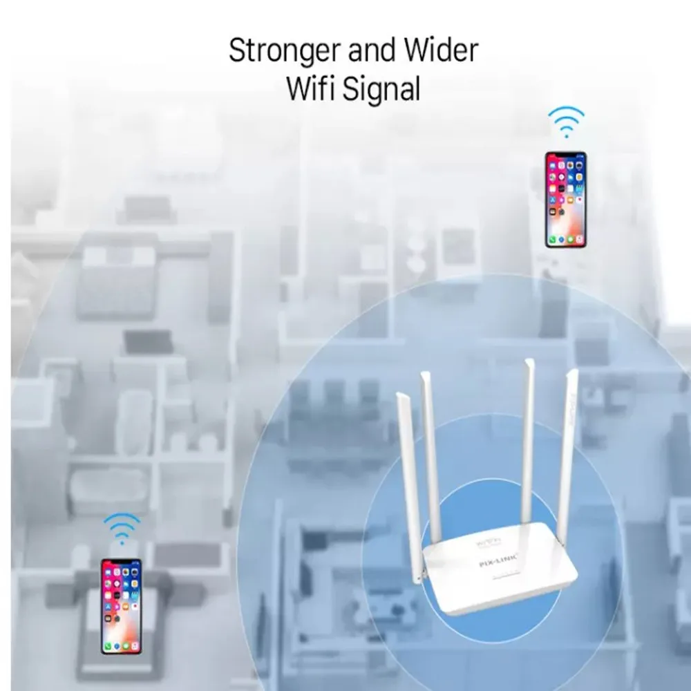 Imagem -04 - Pixlink Roteador Wi-fi 300mbps Roteador sem Fio Wifi Repetidor com Antenas de Alto Ganho Roteador Wi-fi Repetidor de Sinal Estender