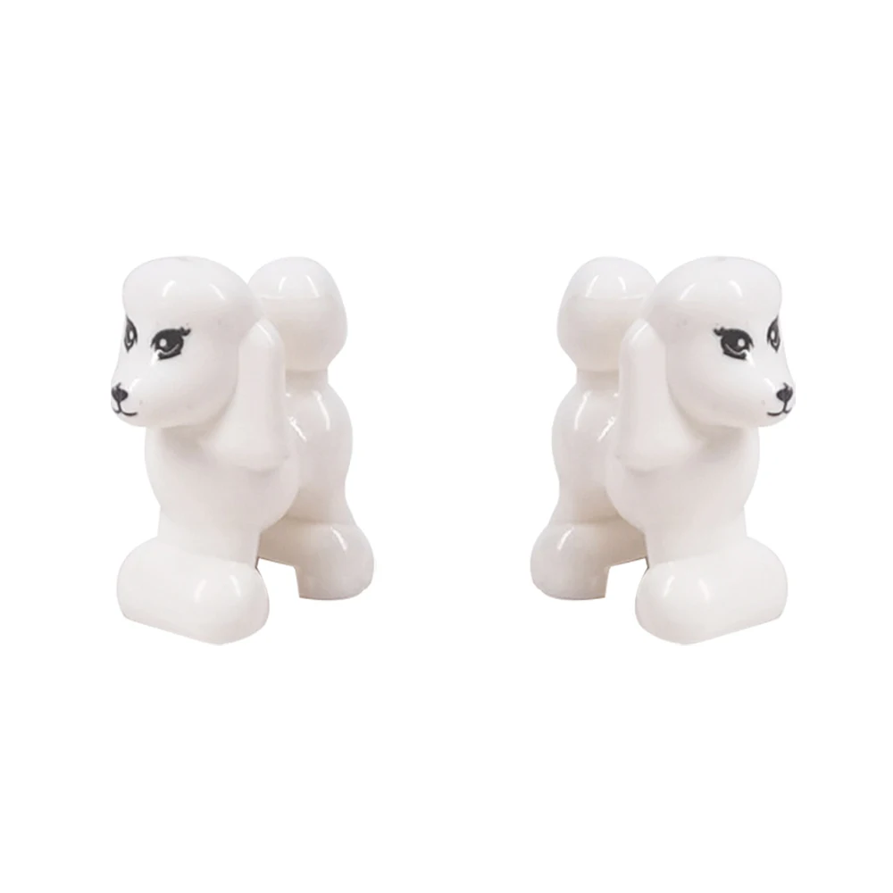 MOC Bausteine Haustiere Husky Weiß Kätzchen Welpen Bulldogge Zoo Haustier Bausteine Szene Dekoration Requisiten kinder DIY Spielzeug geschenk – Detail 2