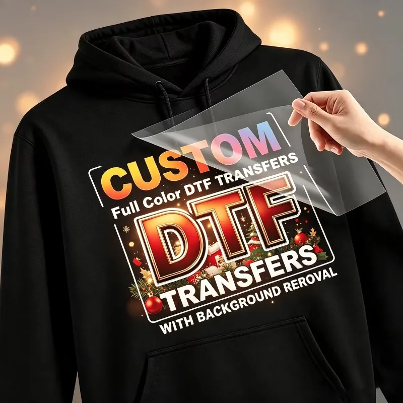 Custom DTF Logo Transfer Sheets Tagless Clothing Labels Full Color Iron-On for Office Supplies All-Purpose Labeling Everyday Use