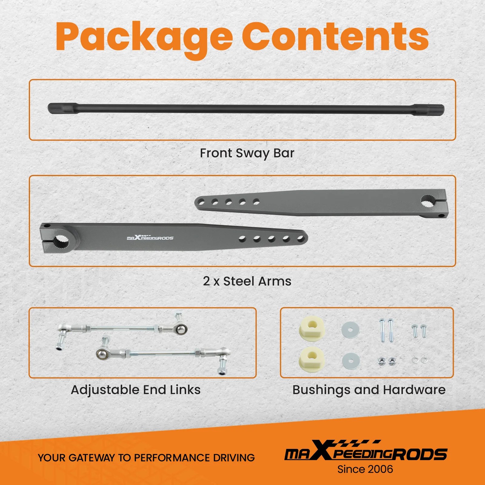 New Front Sway Bar Kit For Jeep Wrangler LJ / TJ Unlimited 1997-2004 2005 2006