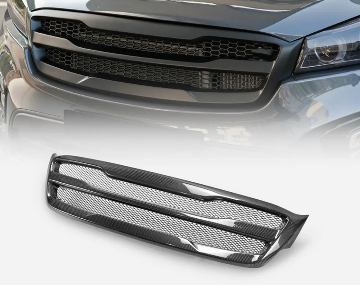 

Car Mesh Grill Front Bumper Grille Mask Radiator Grille for KIA Sorento 14-20 Racing Grills