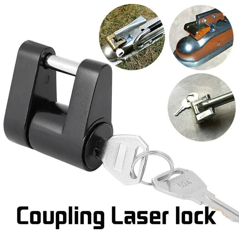 

1/4 Inch Anti-theft Trailer Hitch Lock Hitch Security Protector Zinc Alloy Trailers Coupler Padlock Hook Connector Tongue Locks