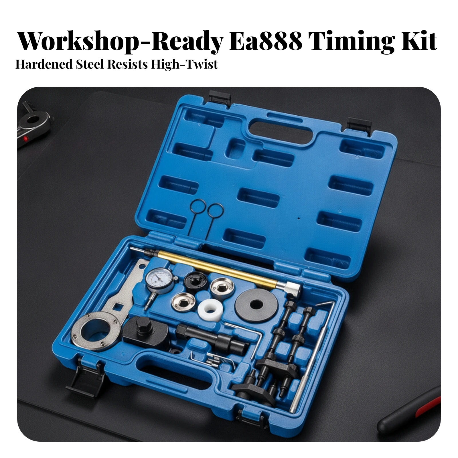 22 Pieces EA888 Timing Tool Kit Heat-Treated Camshaft Crankshaft Engine Timing Tool Kit Reliable Accurate for Mechanics