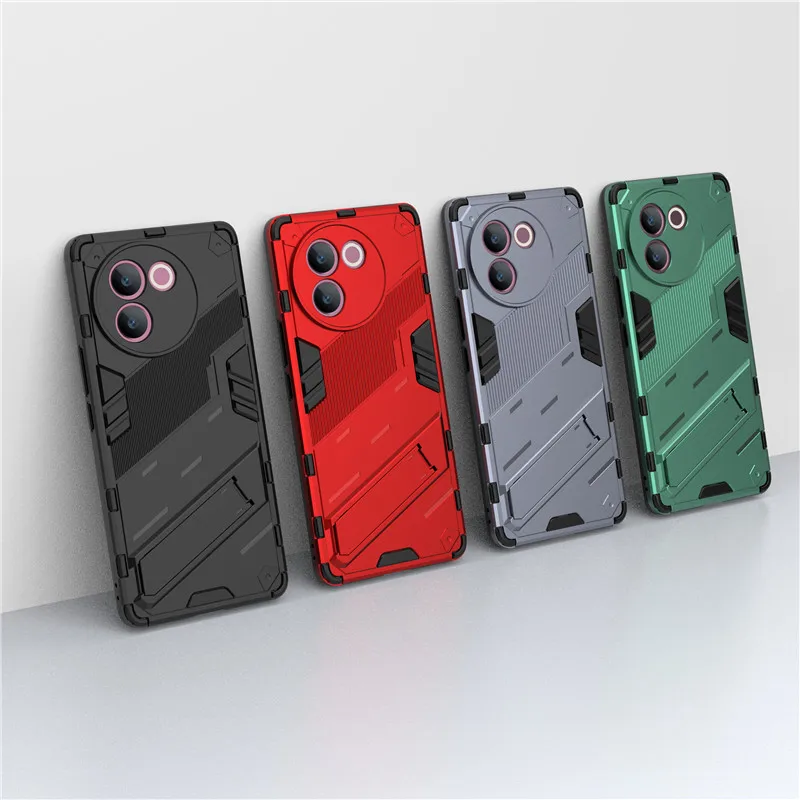 

For Vivo V30E 5G Case For Vivo V30E Cover 6.78 inch Punk armor Shockproof Hard Rubber Bracket Protective Bumper For Vivo V30E 5G