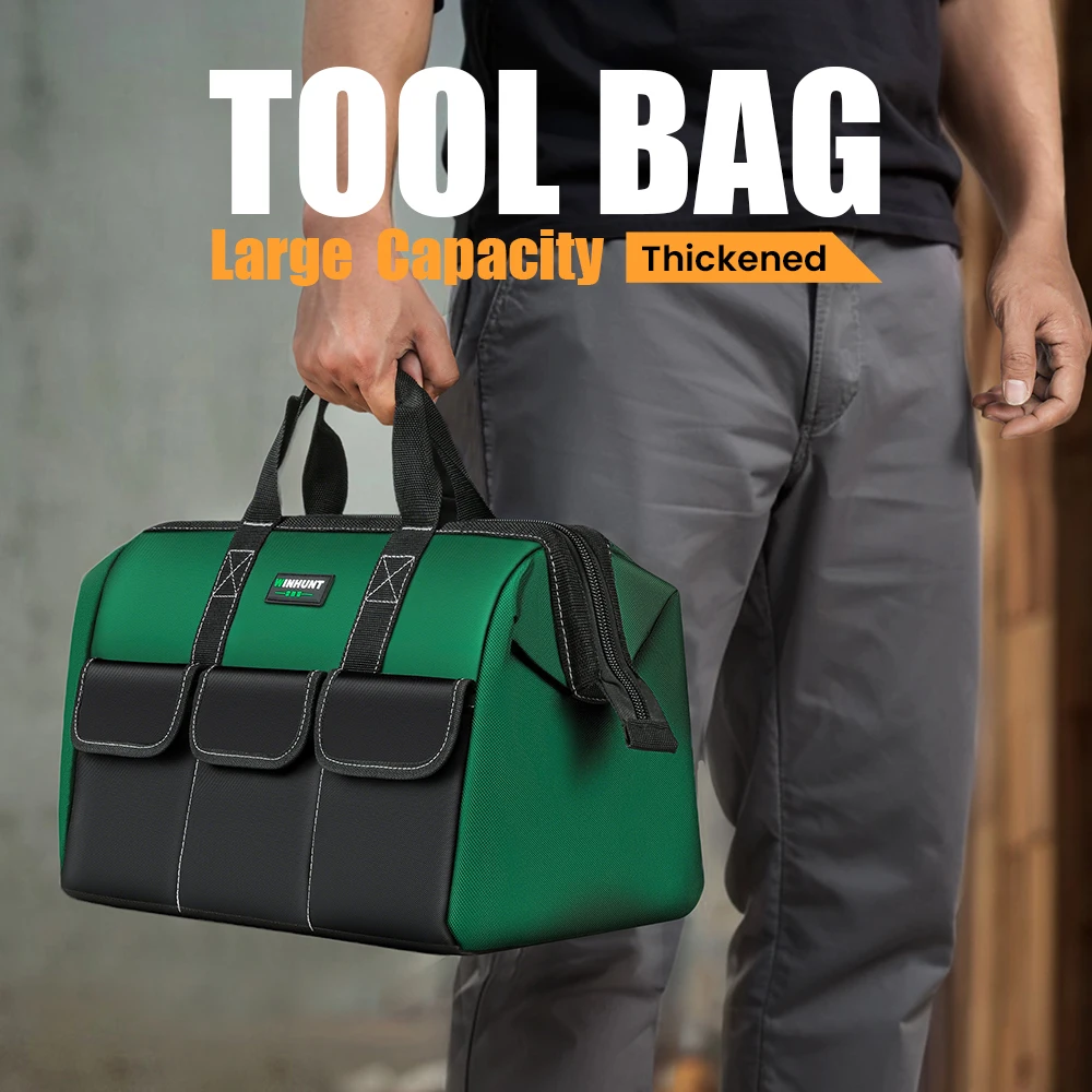 Heavy Duty Tool Bag, Empty Tool Box Organizer Storage, Soft Tote Toolbox Organization Portable Handle Carrying Work Toolbag, Father Day Gifts Men Electrician Mechanic, Blue