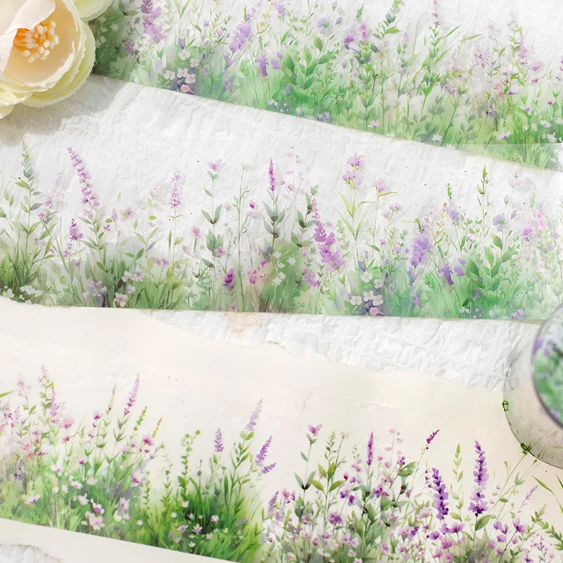 Floral Grass Washi Tape Flower Washi Tape Stickers Wilde Flower Plants Dekoracyjna taśma maskująca Vintage Washi Tape PET Tape Decor