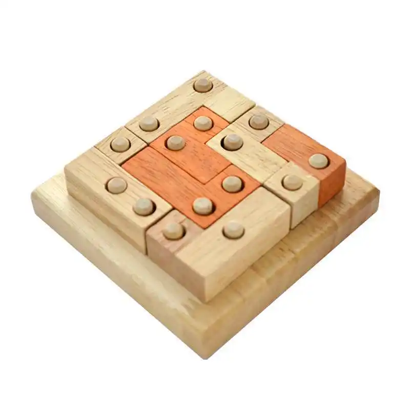 

Geometric Shape Cognitive Puzzle Game Wooden Logic IQ Intellectual Development Toys Brain Teaser Gifts For Kids Teens