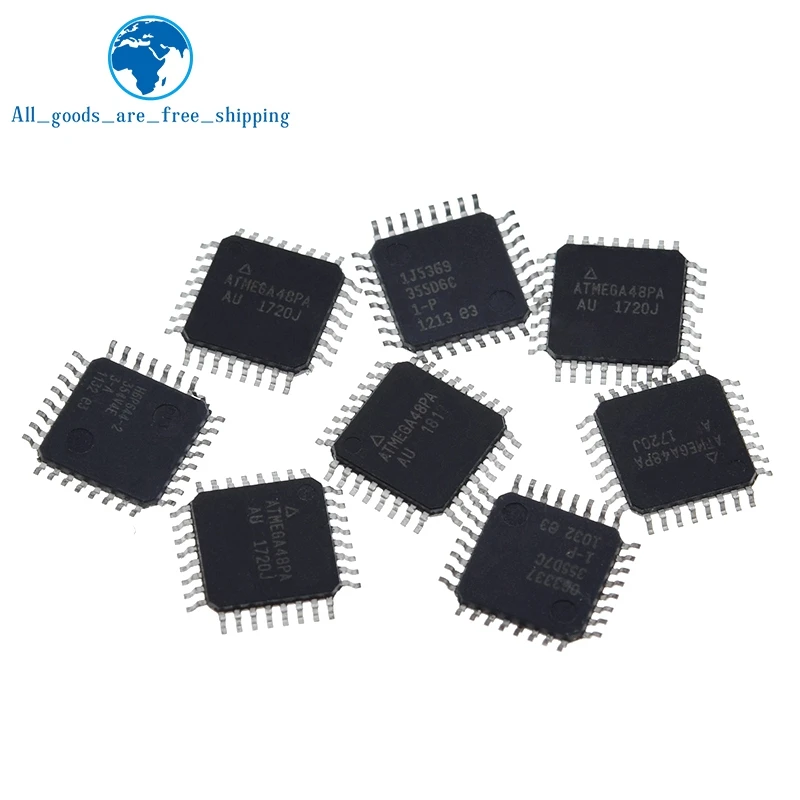 1/5PCS ATMEGA48 ATMEGA48PA-AU  TZT-ATmega AVR RISC 4KB Flash 2.5V/3.3V/5V