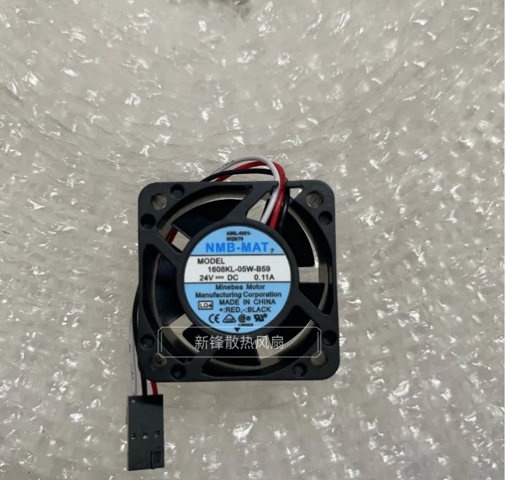 

NMB 1608KL-05W-B59 LQ4 DC 24V 0.11A 40x40x20mm 3-Wire Server Cooling Fan