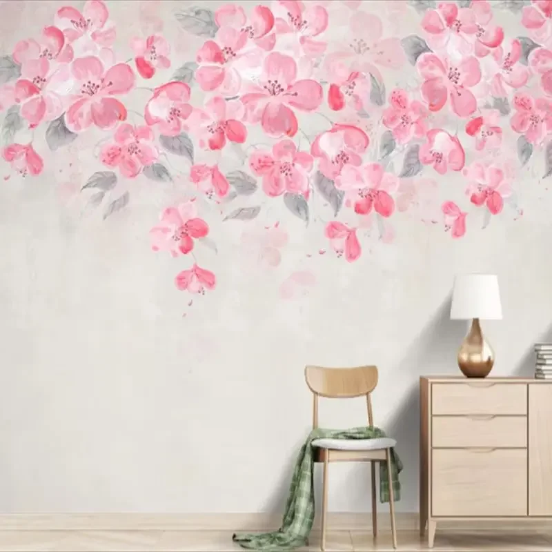 Custom wallpaper 3d Chinese vintage lotus TV background wall omantic full house large flowers and plants whole house wallpapers