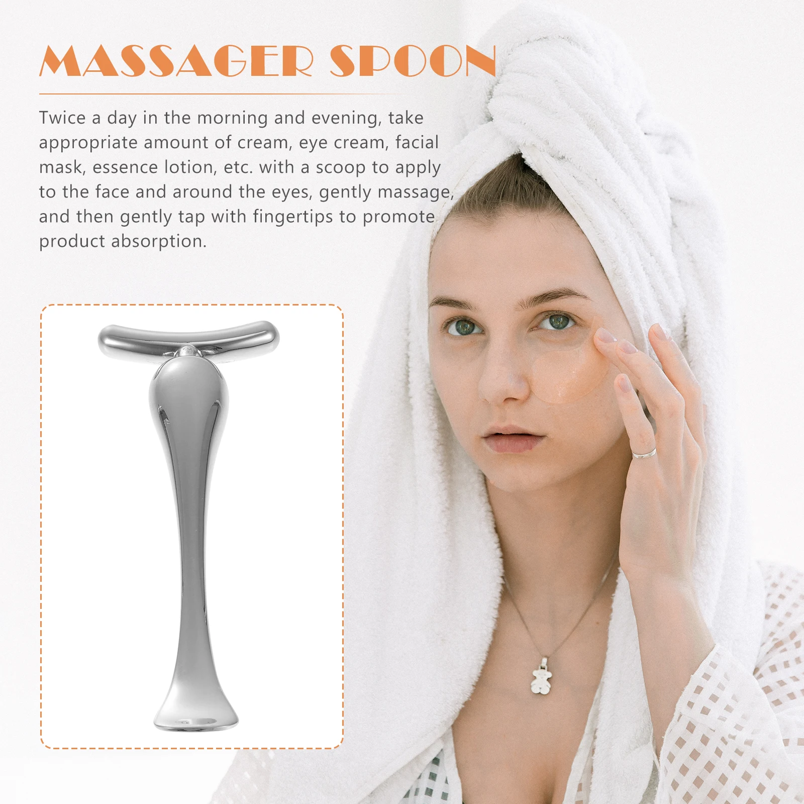 

2pcs Zinc Alloy Eye Cream Massage Sticks Smooth Skincare Tools No Burrs Eye Facial Beauty Stick Gift For Women