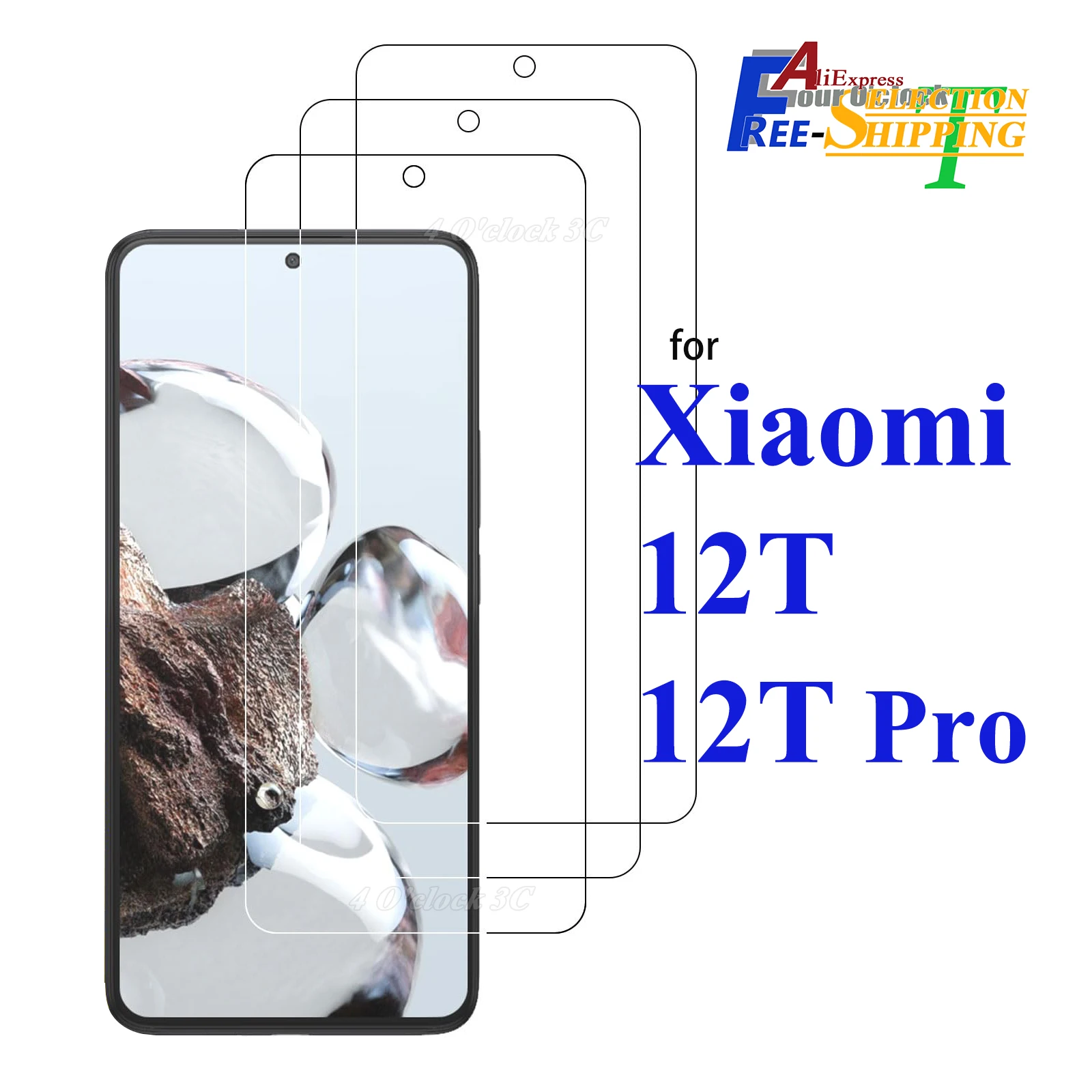 

For XIAOMI 12T Pro 6.67 inch Screen Protector Tempered Glass Crystal Mica 9H HD Clear Transparent Case Friendly Anti Scratch