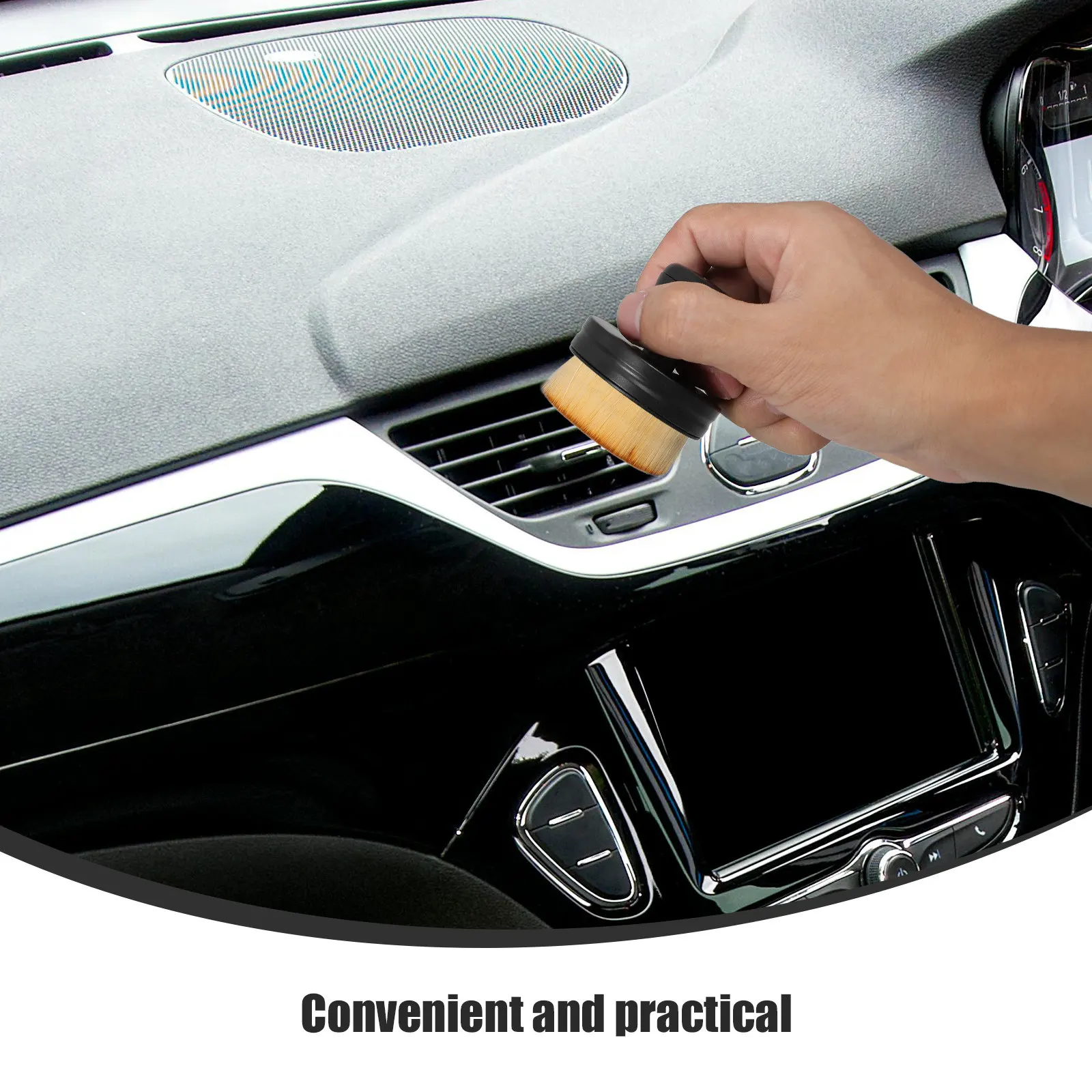 1Set Multifunctional Oil Applicator Brush Ergonomic Handle Tire Shine Car Detailing Wheel Cleaning Tool Shine Brush