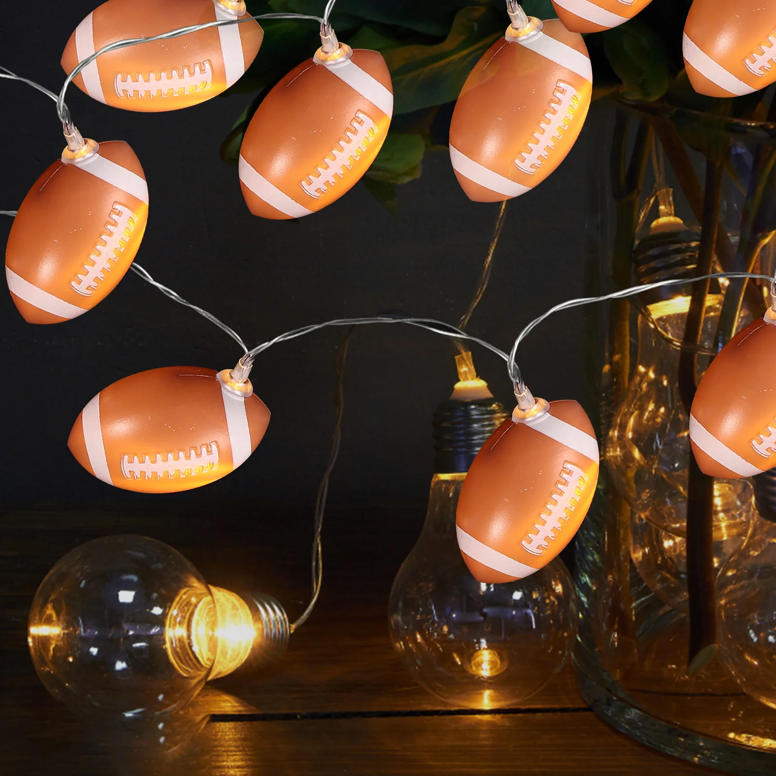 

Rugby Light Sports Decoration Rugby Themed Party Supplies Operated Decorative String Lights For Party Sports Theme