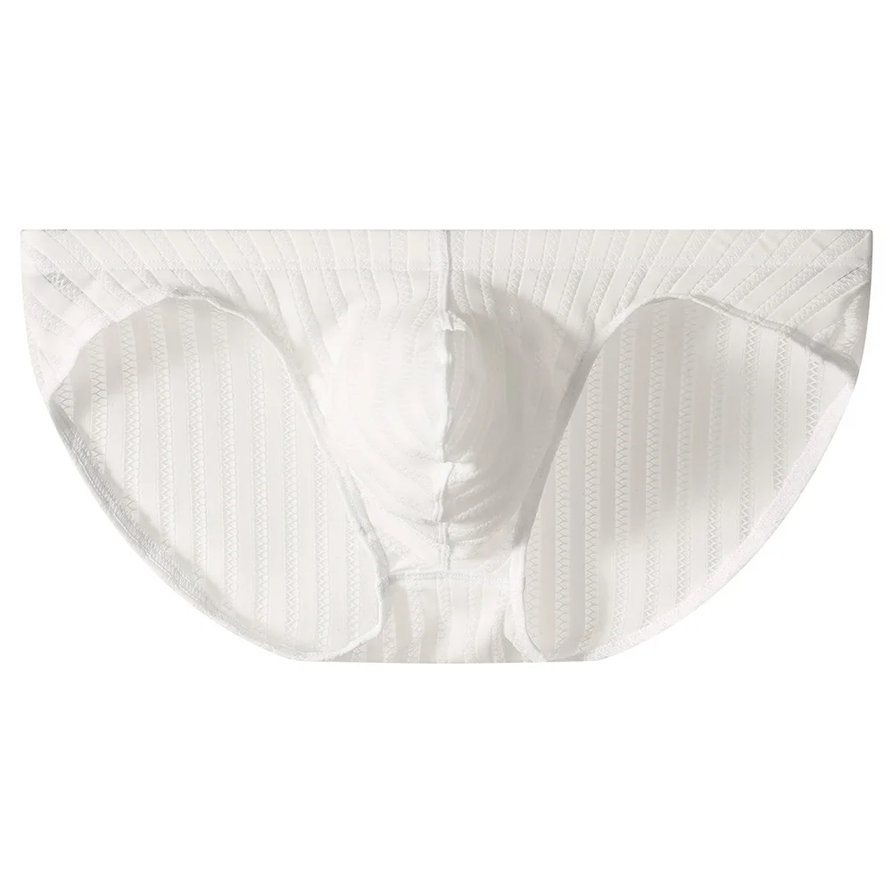 

Striped Men's Underwear Breathable Mesh Briefs With Contoured Pouch Elasticated Waist Soft Lightweight Male Briefs