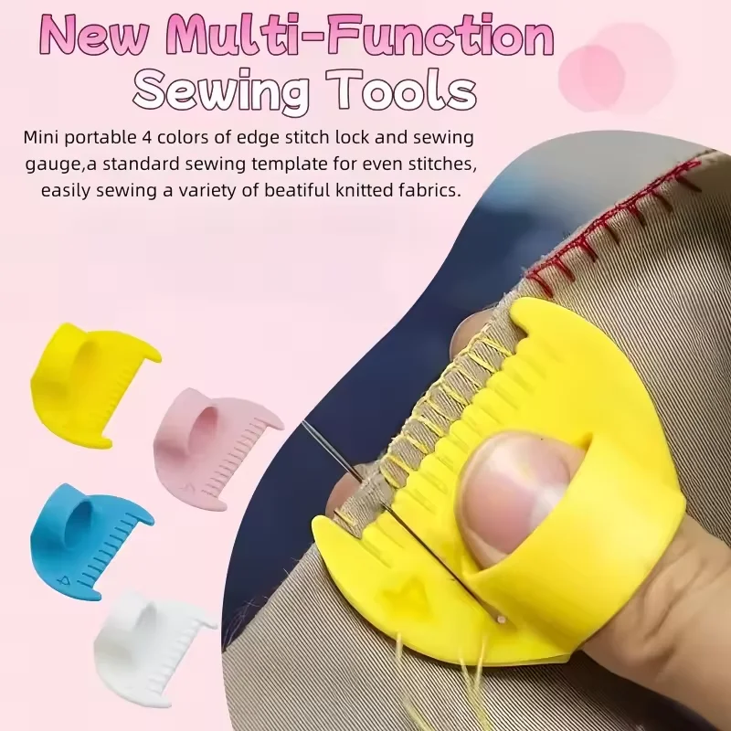 New Munlti-Function Easy Sewing Guide Edge Stitch Lock Finger Ruler Quilting For Tailoring 3mm/4mm Spacing DIY Crafting Tools