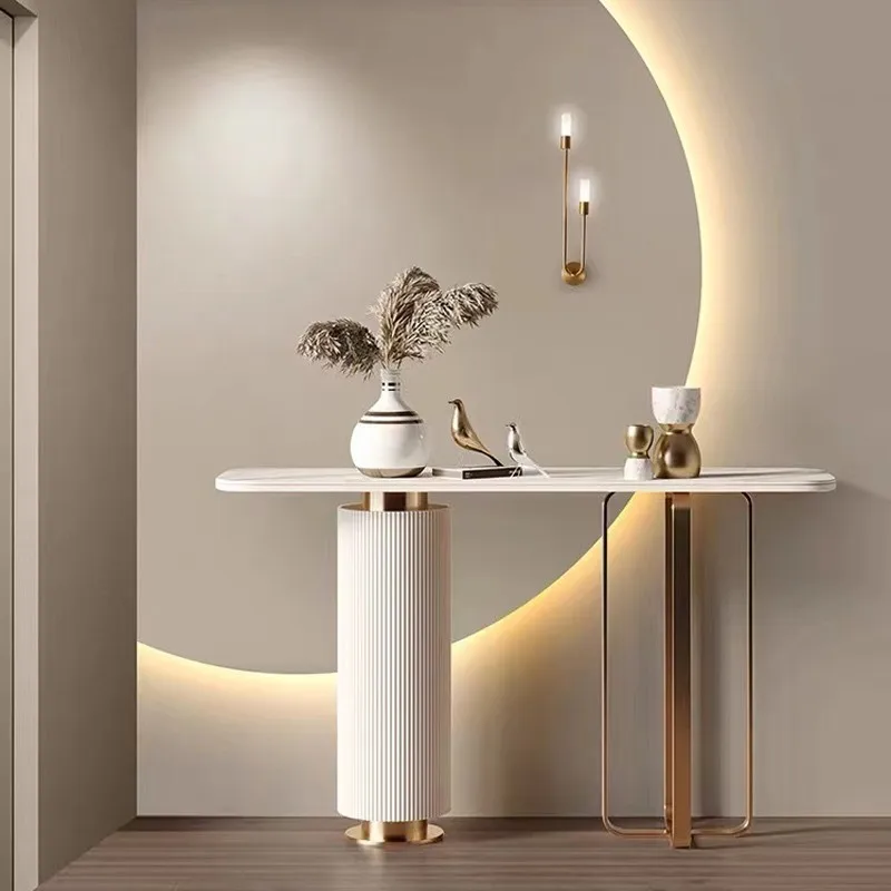 الديكور مدخل الجدول تصميم تخزين وحدة التحكم الجداول المدخل الحديثة الفاخرة وحدة التحكم D'entrada Meuble أثاث غرفة المعيشة