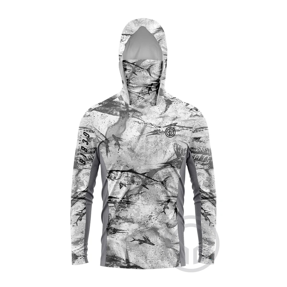 

Мужская солнцезащитная толстовка с длинными рукавами для выступлений, маска для рыбалки, спортивная одежда для походов, одежда для рыбалки, топы для рыбалки