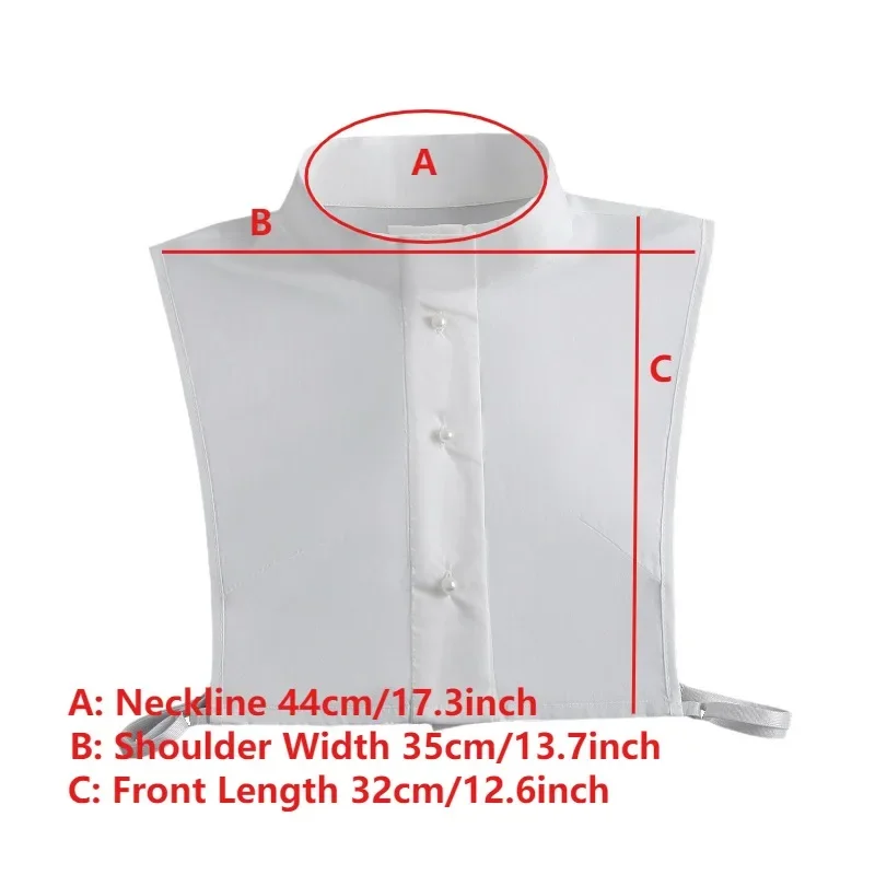 여성용 블라우스 스웨터 칼라 탈부착 가능한 가짜 칼라 화이트 하프 셔츠 스탠드 가짜 칼라 의류 액세서리