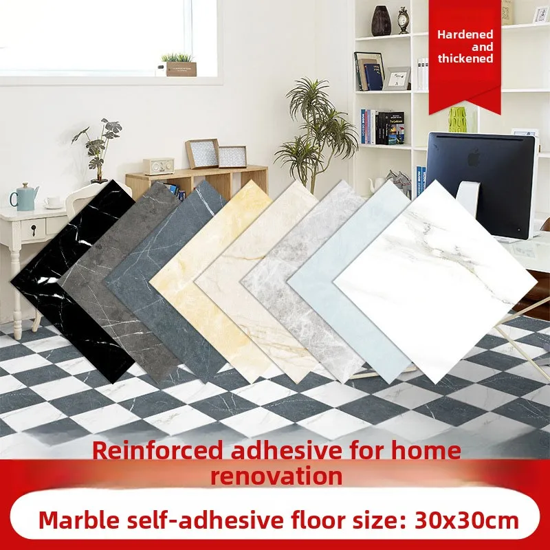 

Imitation Tile Marble Wall Stickers Are Suitable for Living Room and Kitchen Renovation, Waterproof Self-Adhesive Pvc Floor Stic