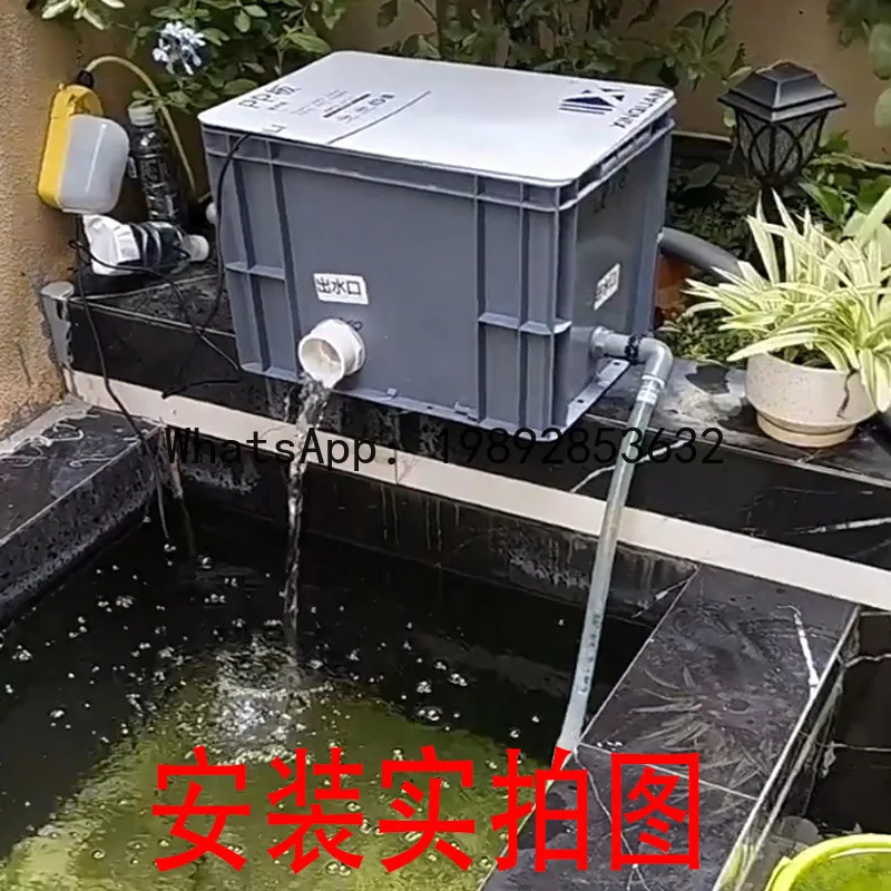 H27-fish pond filter aquaculture factory drum micro filter machine cleaning-free automatic backwash filter system