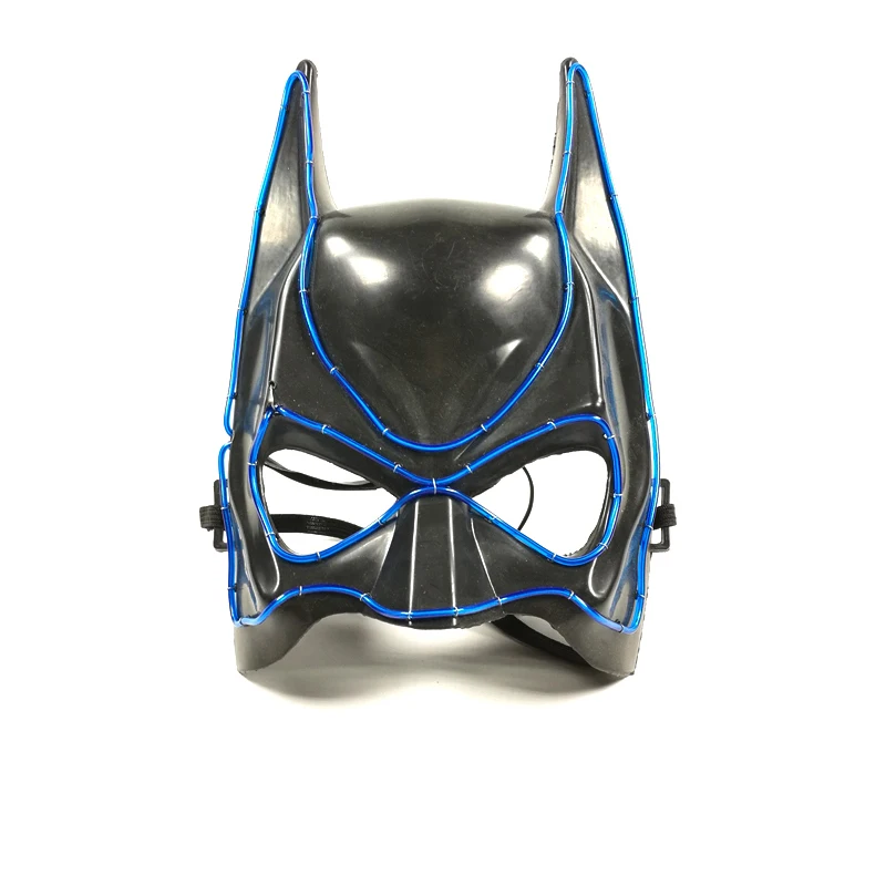 Halloween Glowing Supplies Cosplay Bat Half Face Headgear Mask Super Hero Decorative Party Mask