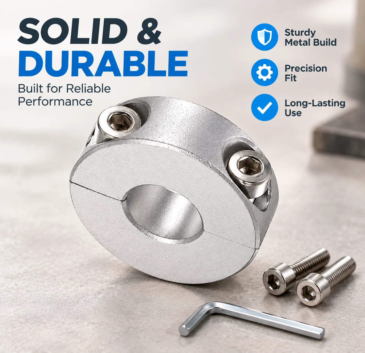 2Pcs 4Pcs Double Split Shaft Collar 6-25mm Clamp-On Set Screw Locking Ring for Timing Pulley Stopper Position Hold Machine Pa