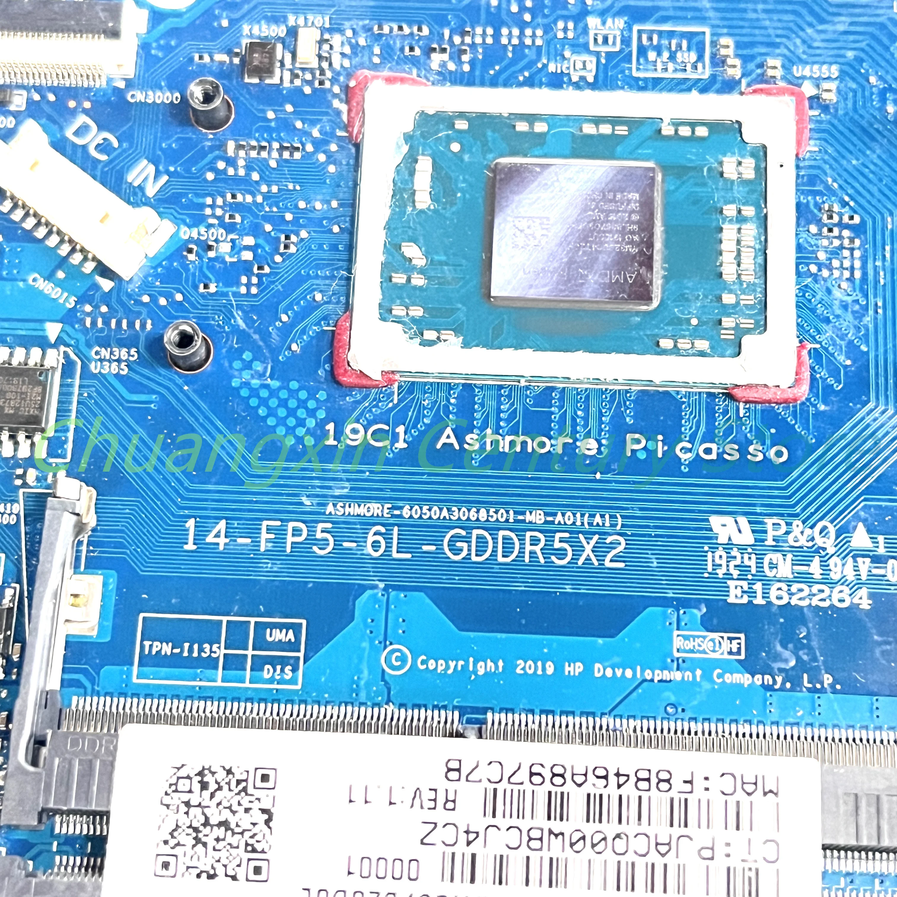 Материнская плата для ноутбука HP 14-DK 14S-DK 6050A3068501-MB-A01 (A1) с процессором R3 R5, 100% протестирована, полностью работает
