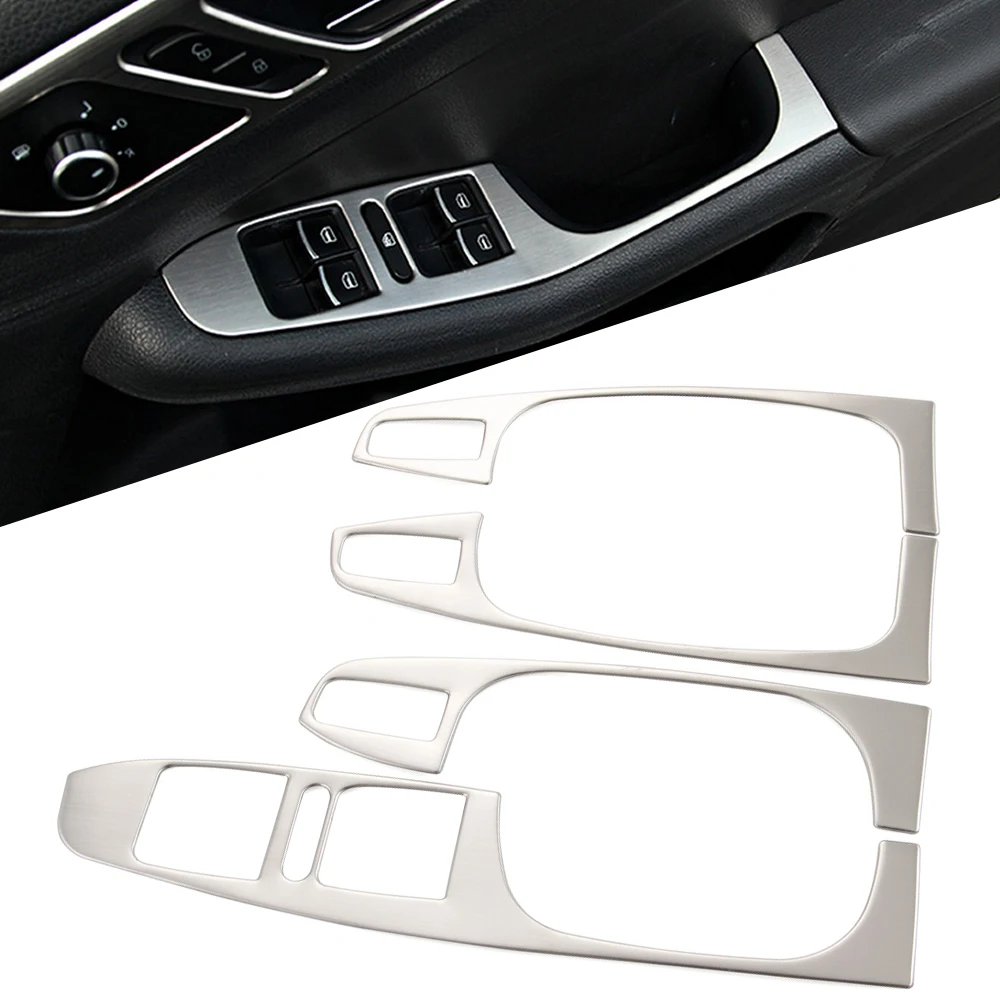 For Volkswagen Jetta MK6 Car Accessories USB AUX Panel Gearbox Window Lift Control Cup Holder Air Vent Outlet Decorative Sticker