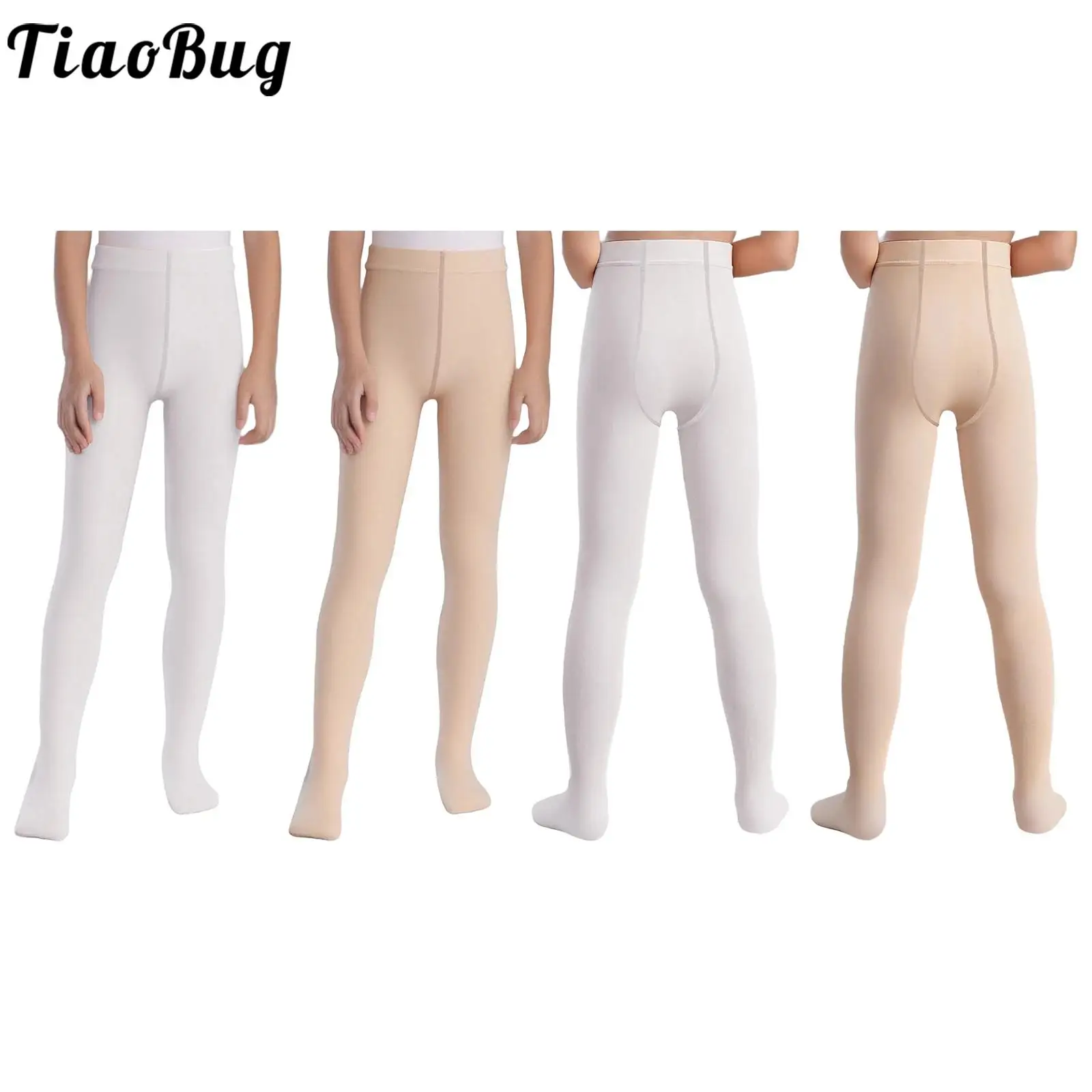 

Children Girls Stretchy Dance Ballet Tights Pantyhose 2Pcs Moisture-Wicking Full Footed Leggings Bottoms for Gymnastics Practice