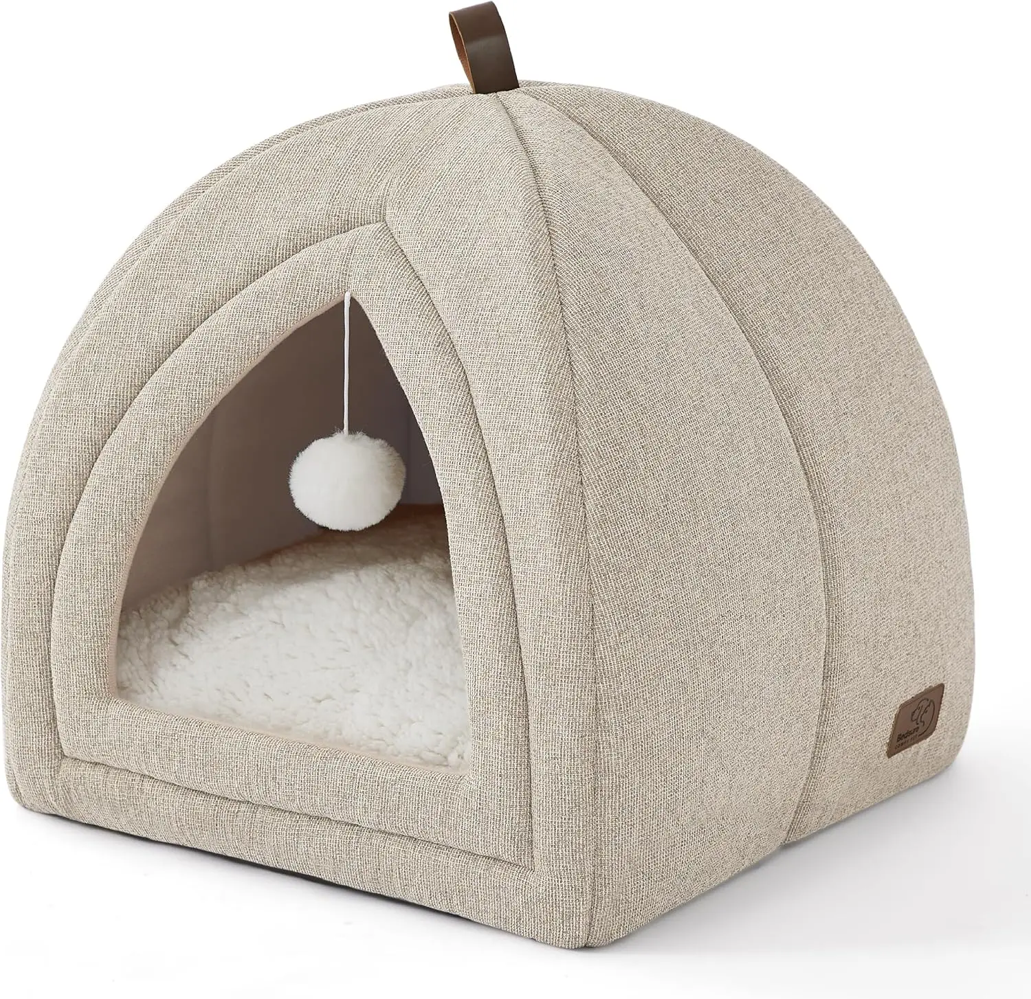 

Cat Beds For Indoor - 2 In 1 Cat Cave House Tent For Kittens And Small Pets With Removable Washable Cushioned Pillow, Foldable