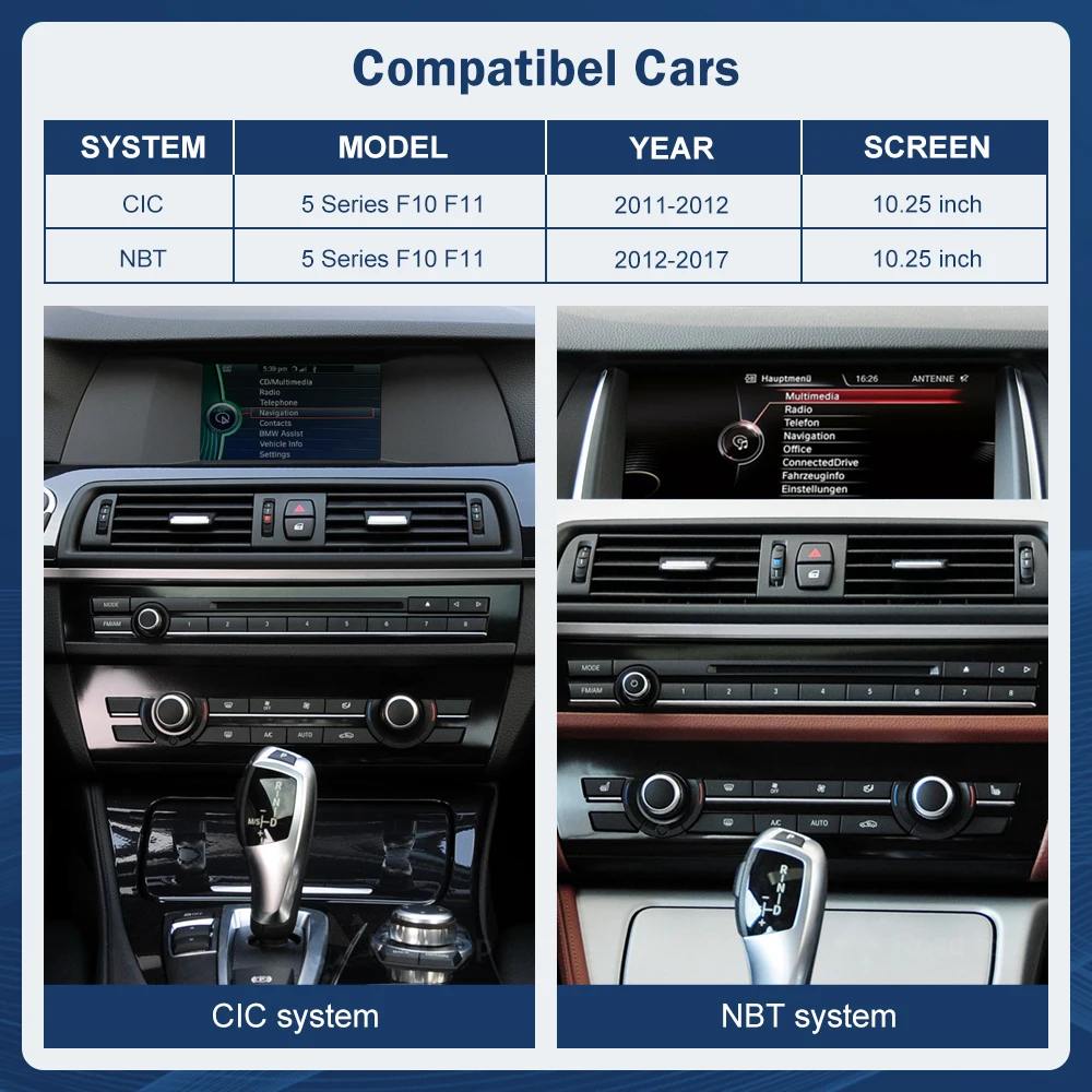 Road Top Multimedia Player Wireless CarPlay Android Auto 10.25