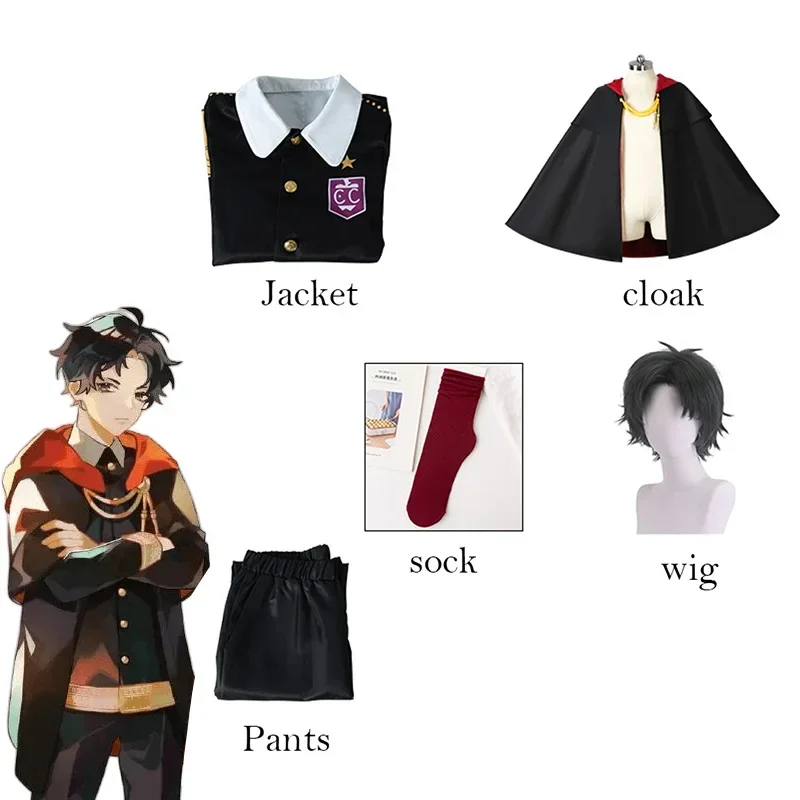 Anime Spy X Family Damian Desmond Anya Forger disfraces Cosplay capa peluca Imperial Scholar capa uniforme escolar Halloween Coágulo MN3