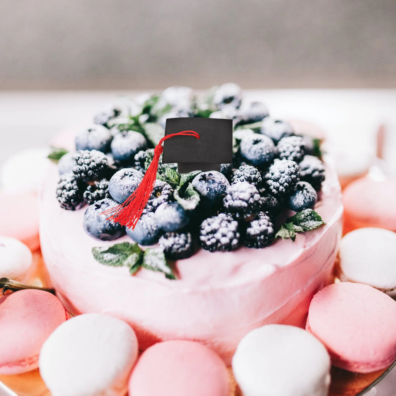 10Pcs Graduation Caps Decor Cake Topper Mini Ornament for Desktop Party Photography Landscape Decoration Lightweight Design