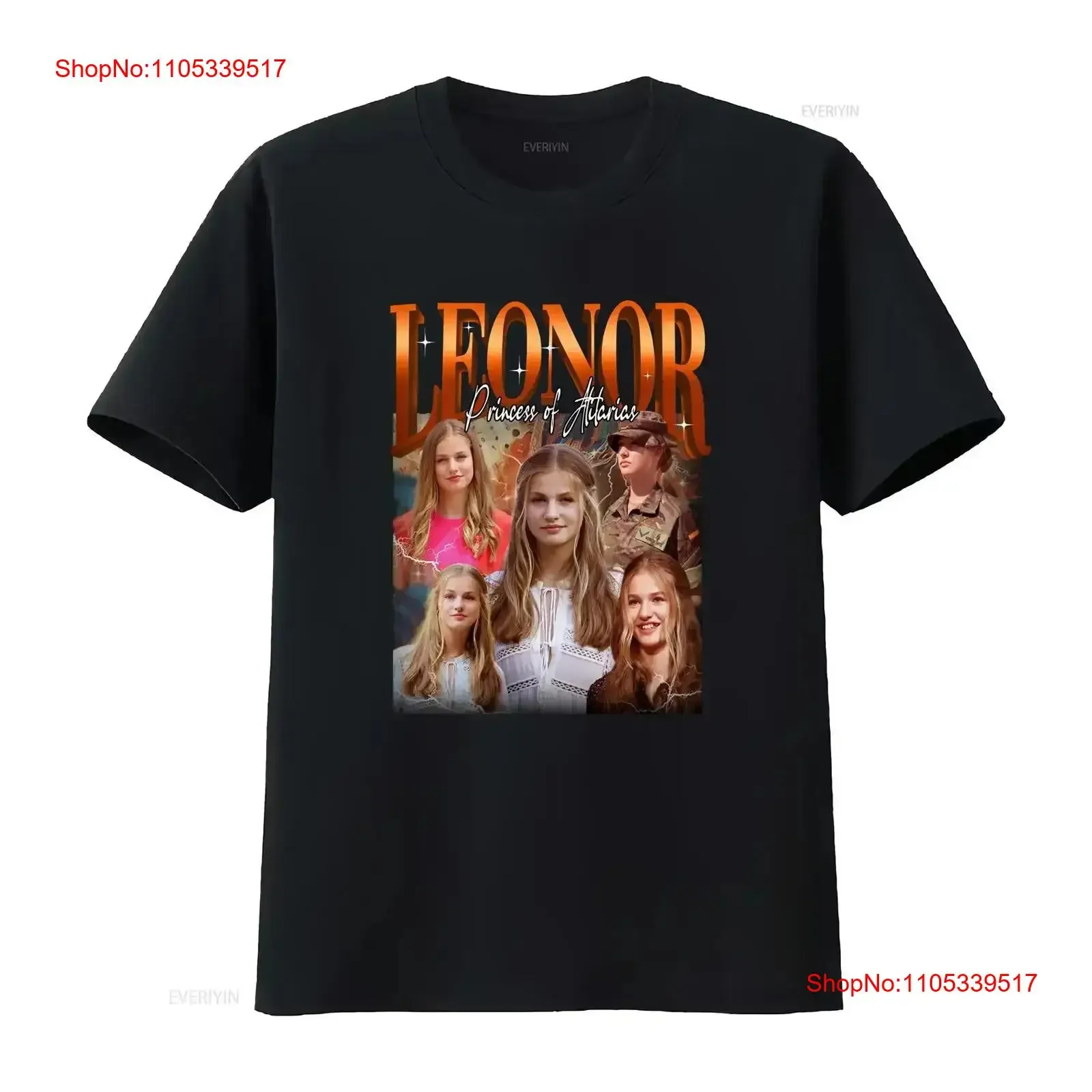 PRINCESS LEONOR T shirt Fans Vintage Te Washed streetwear homme Versatile Top For Everyday Wear designer clothes vintage