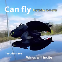 Trendy And Cool Toothless Little Flying Dragon Car Motorcycle Helmet Decoration Black Dragon White Dragon Doll Car Decoration