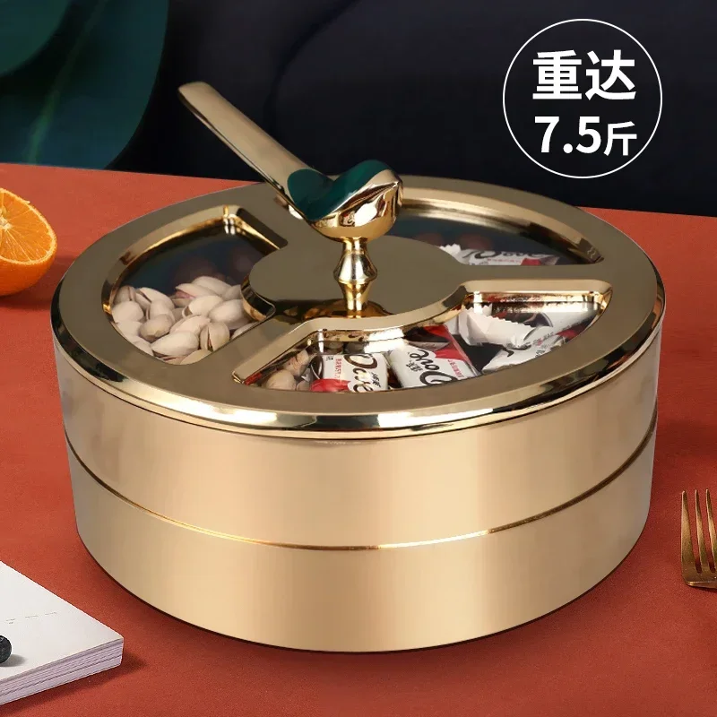 

Light luxury fruit box, high-end exquisite and high-value fruit plate, high-end household high-end dried fruit storage box