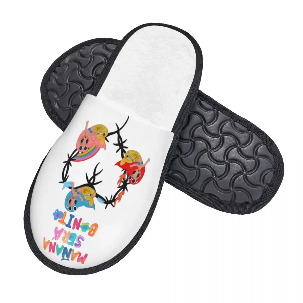 Custom Manana Sera Bonito Logo Guest Slippers for Bedroom Women Karol G Colombian Singer House Slipper