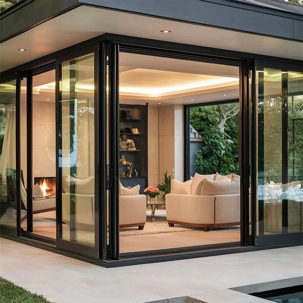 

Sixinalu Sliding Doors Hurricane Resistant Exterior Entry Entrance Front Door Thermal Break Aluminum Double Glaszed Custom