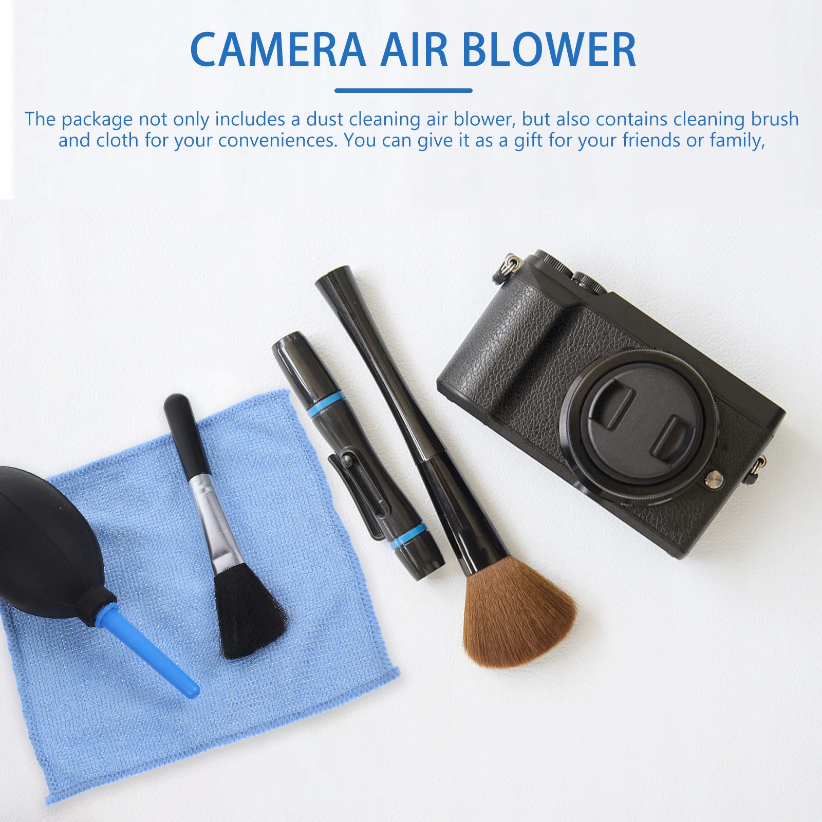 

Silicone Air Blower Pump for Camera Lens LCD Screen Keyboard Dust Cleaner with Long Nozzle Flexible Tip Includes Cleaning Brush