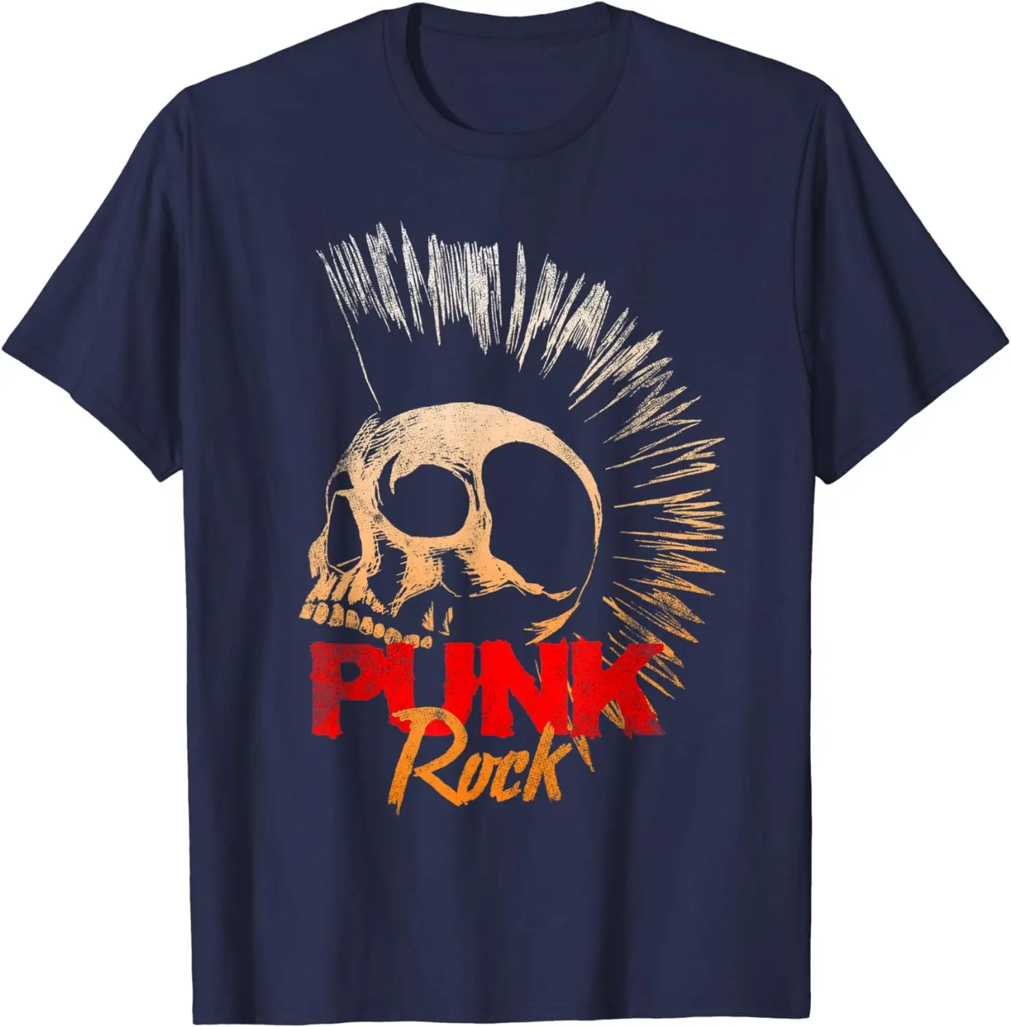 Punk Rock Music Mohawk Skull T-Shirt