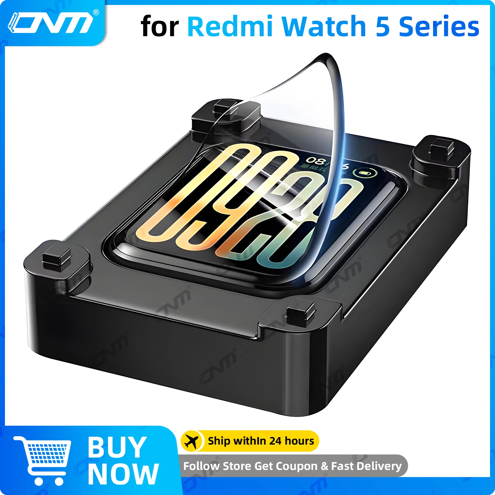 Screen Protector for Xiaomi Redmi Watch 5 4 Active Lite Anti-scratch Full Coverage Protective Film with Install Tray Accessories