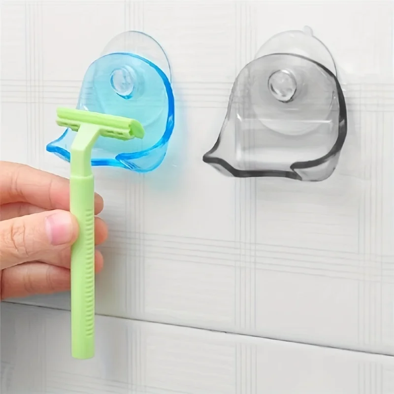 2pcs Bathroom Storage Organizer for Shaving Tools & Accessories,  No Power Supply Needed, Compact Fish-Shaped Design
