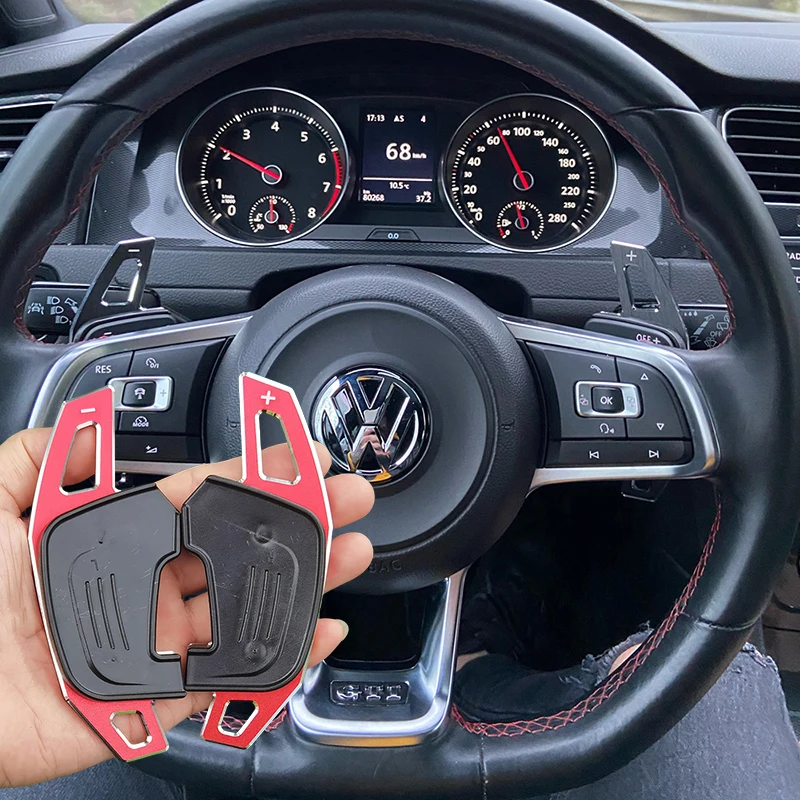 Car Steering Wheel Paddle Shift Extend Shifter Sticker For VW Golf 7 7.5 GTI MK7 GTE GTD RLINE Volkswage Polo Scirocco Jetta GLI